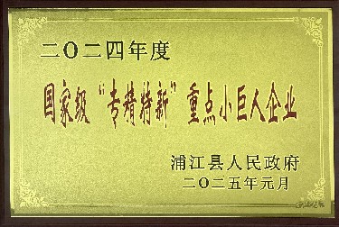 國家級“專(zhuān)精特新”重點(diǎn)小巨人